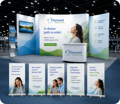 Diamond Headache Clinic Brand System work sample